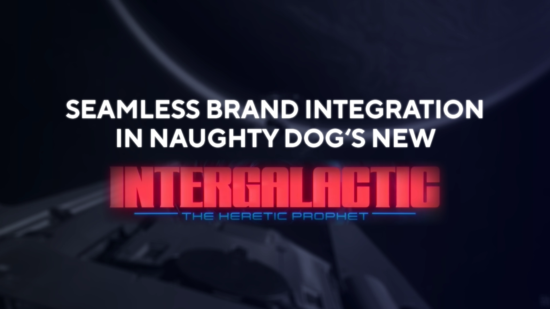 Futuristic Porsche vehicle featured as a brand integration in the newly announced game Intergalactic.